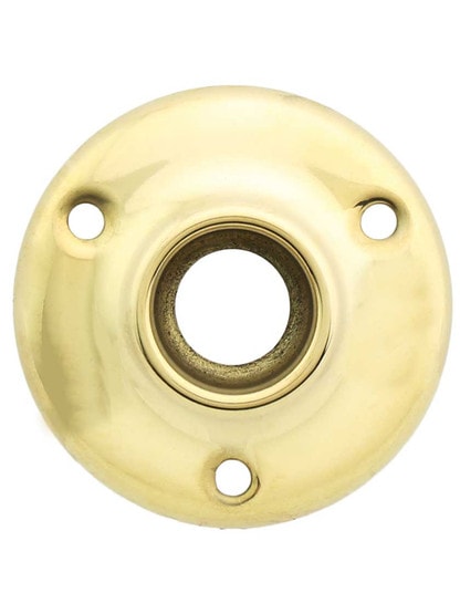 Traditional Stamped Brass Rosette - 2 inch Diameter in Un-Lacquered Brass.